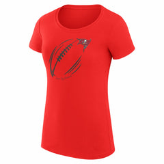 NFL Tampa Bay Buccaneers G-III 4Her by Carl Banks Women's Super-Slim Fit Lightweight Subtle Football T-Shirt
