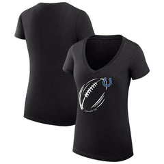 NFL Indianapolis Colts G-III 4Her by Carl Banks Women's Super-Slim Fit Lightweight Subtle Football V-Neck T-Shirt