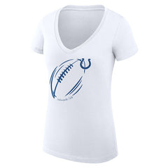 NFL Indianapolis Colts G-III 4Her by Carl Banks Women's Super-Slim Fit Lightweight Subtle Football V-Neck T-Shirt