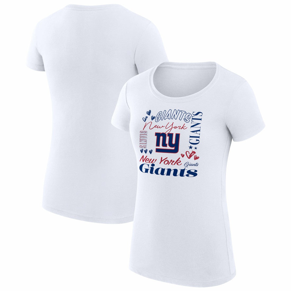 NFL New York Giants G-III 4Her by Carl Banks Women's Super-Slim Fit Lightweight Collage Team T-Shirt