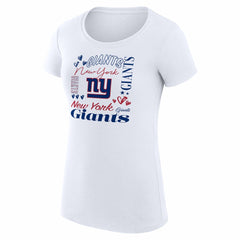 NFL New York Giants G-III 4Her by Carl Banks Women's Super-Slim Fit Lightweight Collage Team T-Shirt