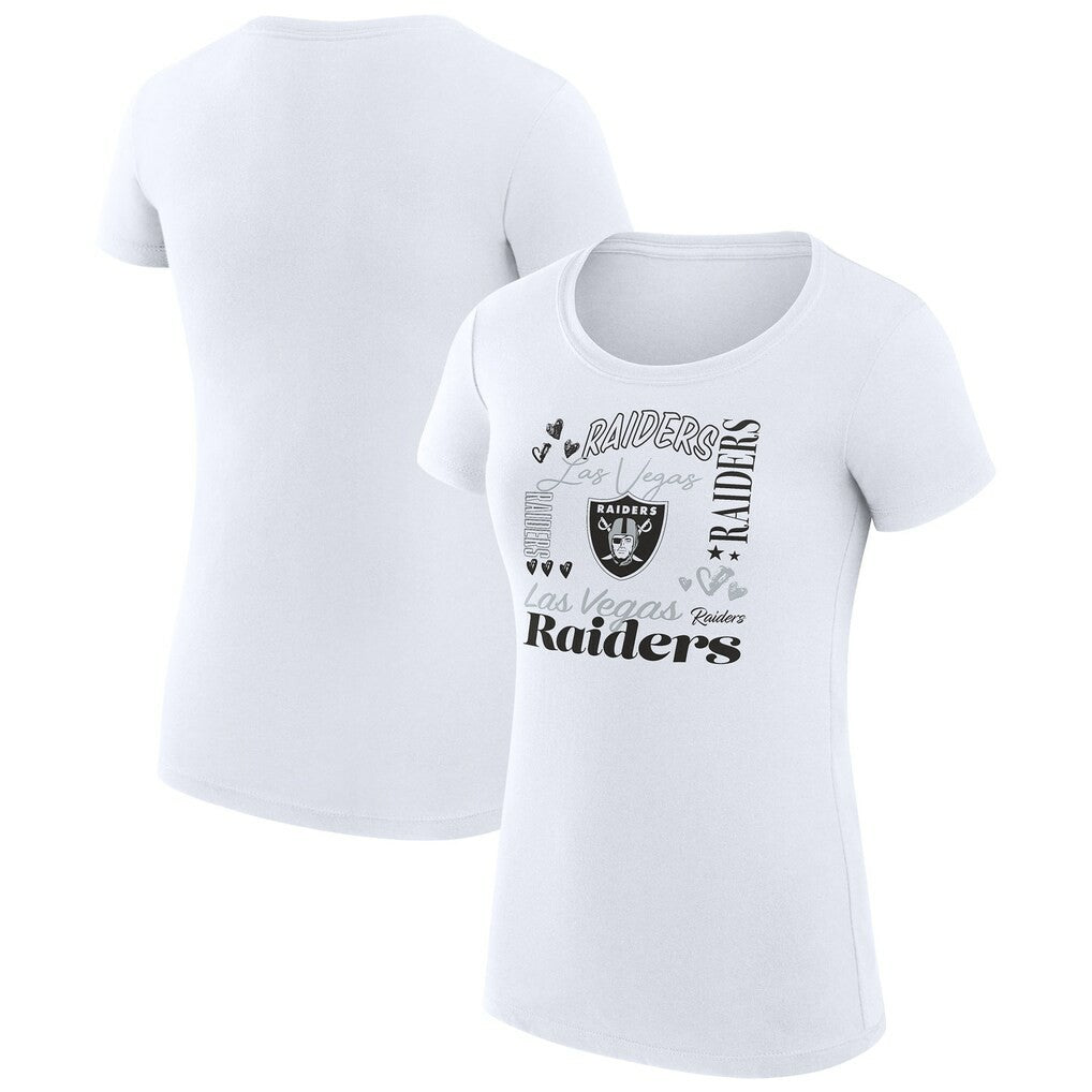 NFL Las Vegas Raiders G-III 4Her by Carl Banks Women's Super-Slim Fit Lightweight Collage Team T-Shirt