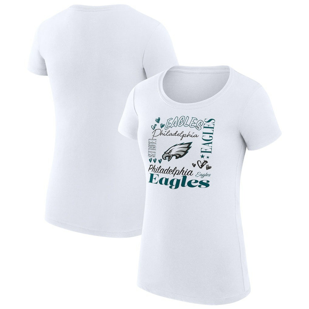NFL Philadelphia Eagles G-III 4Her by Carl Banks Women's Super-Slim Fit Lightweight Collage Team T-Shirt