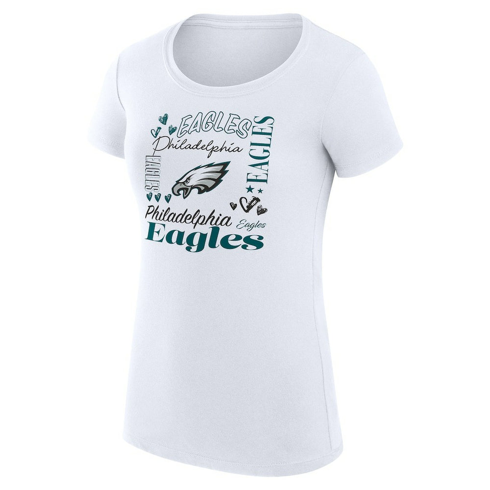 NFL Philadelphia Eagles G-III 4Her by Carl Banks Women's Super-Slim Fit Lightweight Collage Team T-Shirt