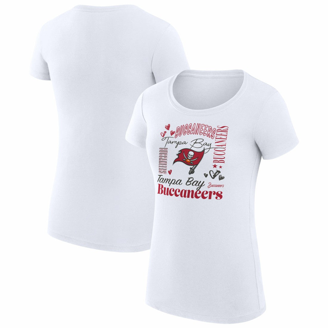 NFL Tampa Bay Buccaneers G-III 4Her by Carl Banks Women's Super-Slim Fit Lightweight Collage Team T-Shirt