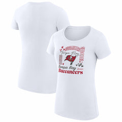 NFL Tampa Bay Buccaneers G-III 4Her by Carl Banks Women's Super-Slim Fit Lightweight Collage Team T-Shirt