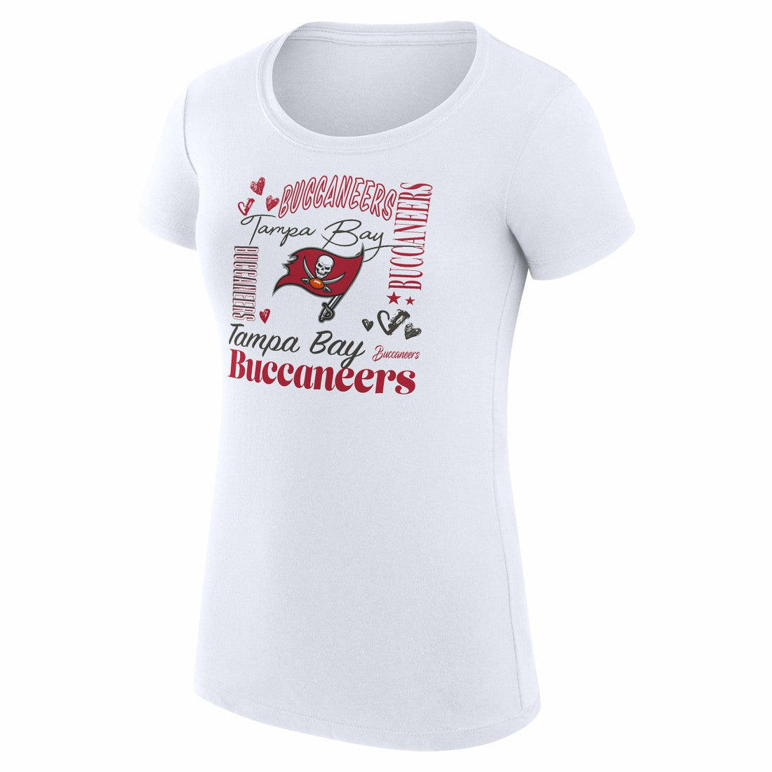 NFL Tampa Bay Buccaneers G-III 4Her by Carl Banks Women's Super-Slim Fit Lightweight Collage Team T-Shirt