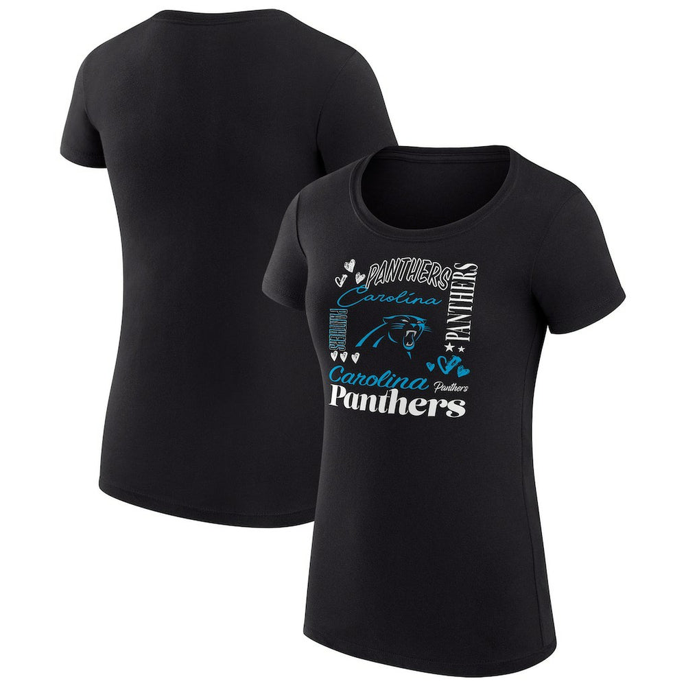 NFL Carolina Panthers G-III 4Her by Carl Banks Women's Super-Slim Fit Lightweight Collage Team T-Shirt