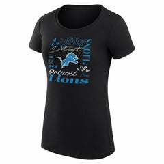 NFL Detroit Lions G-III 4Her by Carl Banks Women's Super-Slim Fit Lightweight Collage Team T-Shirt