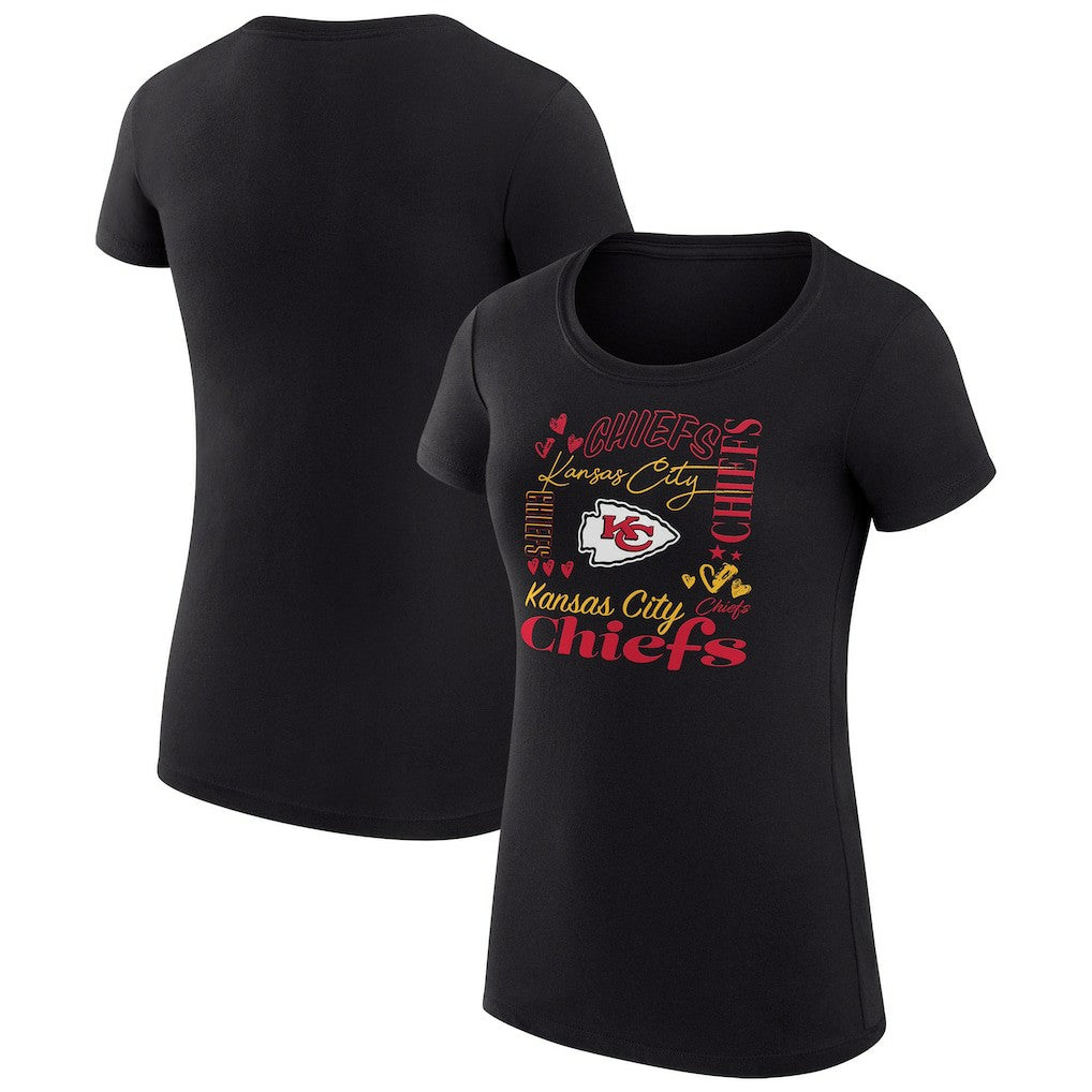 NFL Kansas City Chiefs G-III 4Her by Carl Banks Women's Super-Slim Fit Lightweight Collage Team T-Shirt