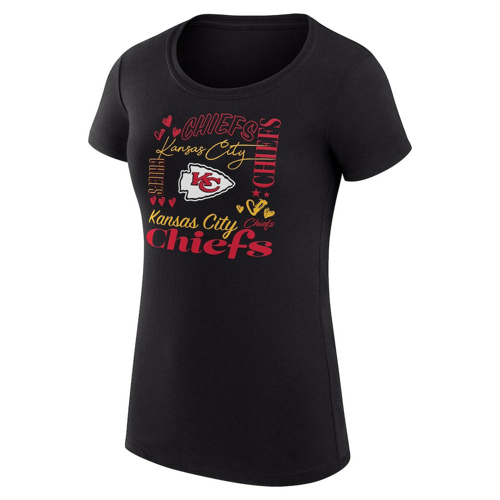 NFL Kansas City Chiefs G-III 4Her by Carl Banks Women's Super-Slim Fit Lightweight Collage Team T-Shirt