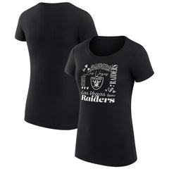 NFL Las Vegas Raiders G-III 4Her by Carl Banks Women's Super-Slim Fit Lightweight Collage Team T-Shirt