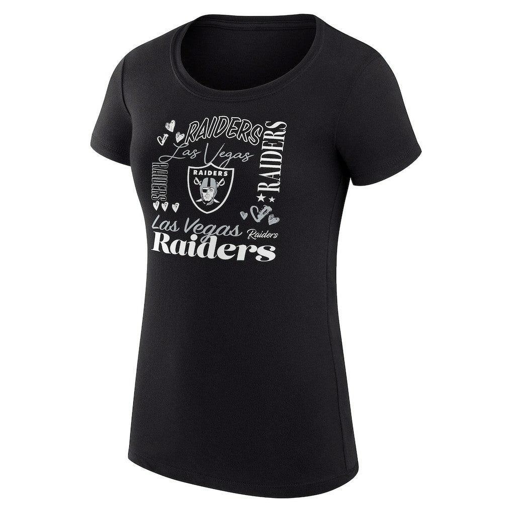 NFL Las Vegas Raiders G-III 4Her by Carl Banks Women's Super-Slim Fit Lightweight Collage Team T-Shirt