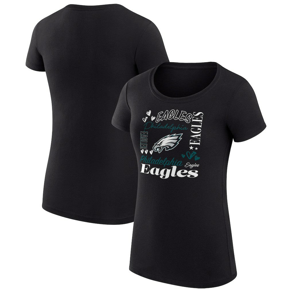 NFL Philadelphia Eagles G-III 4Her by Carl Banks Women's Super-Slim Fit Lightweight Collage Team T-Shirt