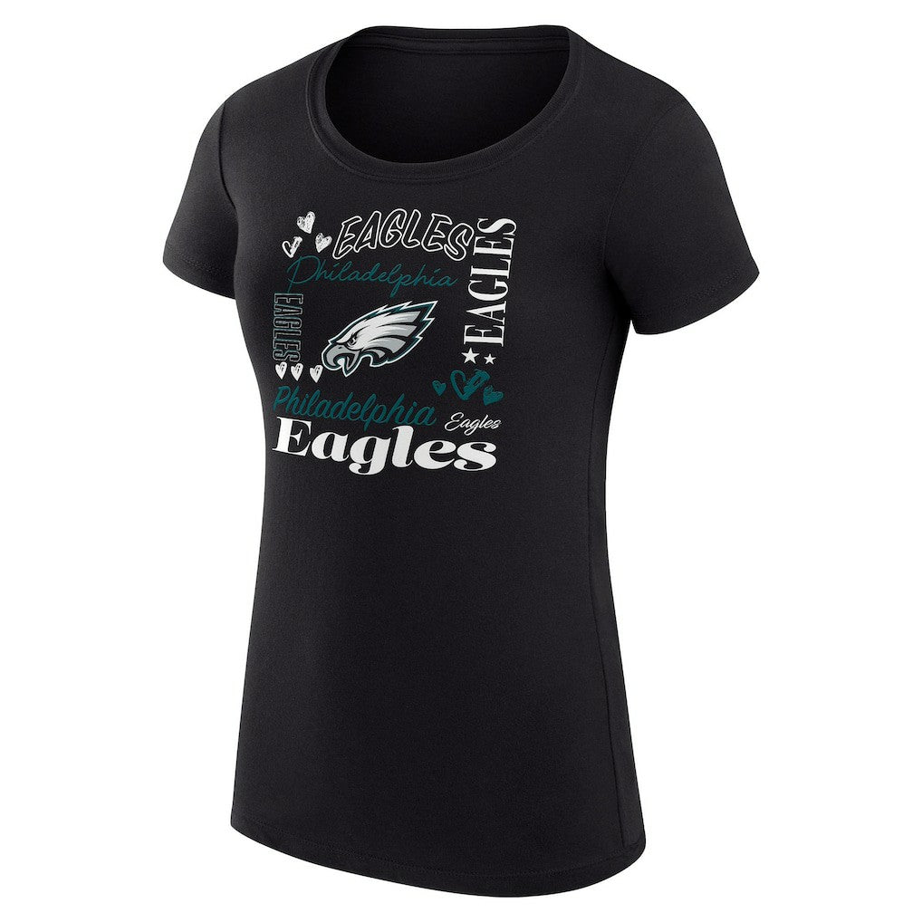 NFL Philadelphia Eagles G-III 4Her by Carl Banks Women's Super-Slim Fit Lightweight Collage Team T-Shirt