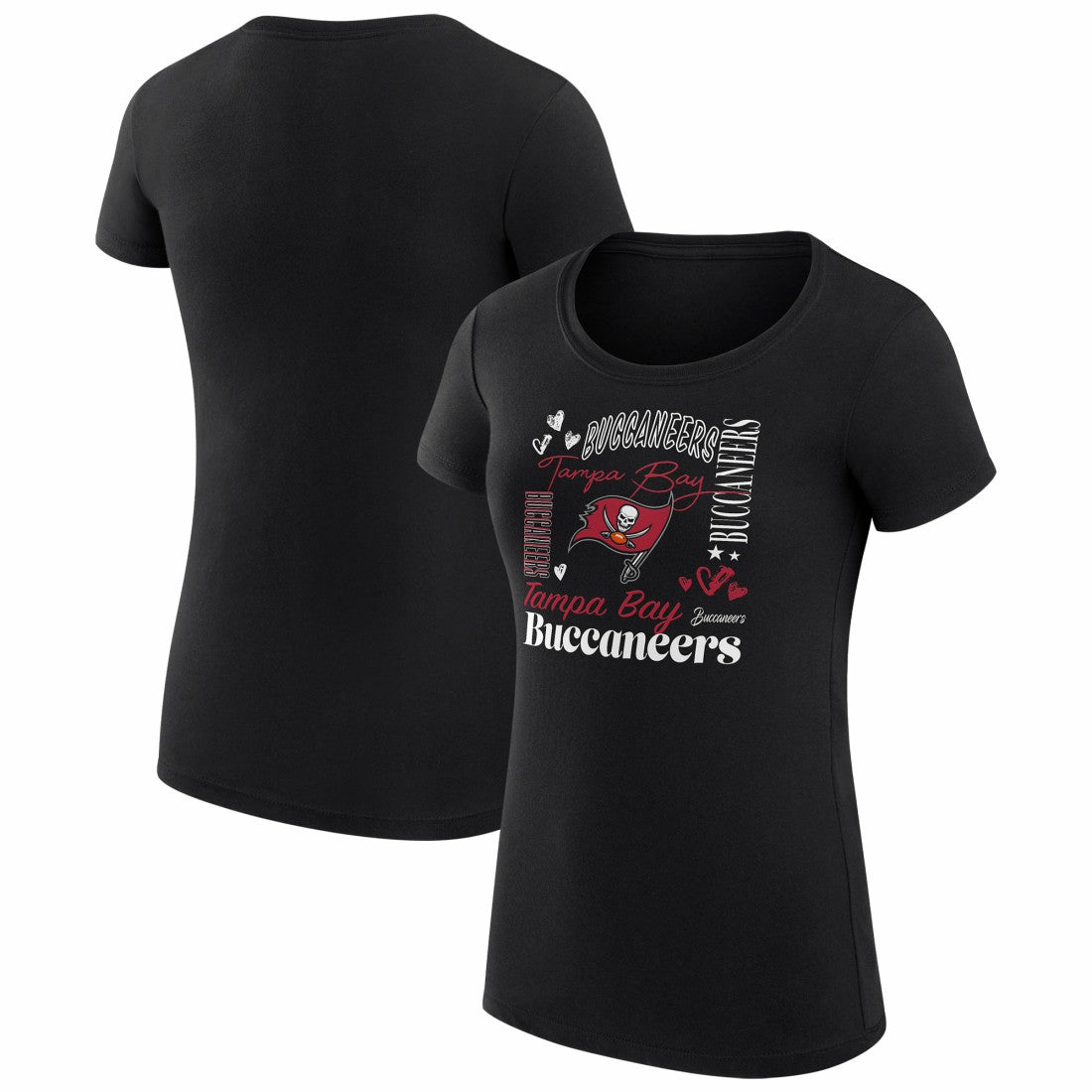 NFL Tampa Bay Buccaneers G-III 4Her by Carl Banks Women's Super-Slim Fit Lightweight Collage Team T-Shirt