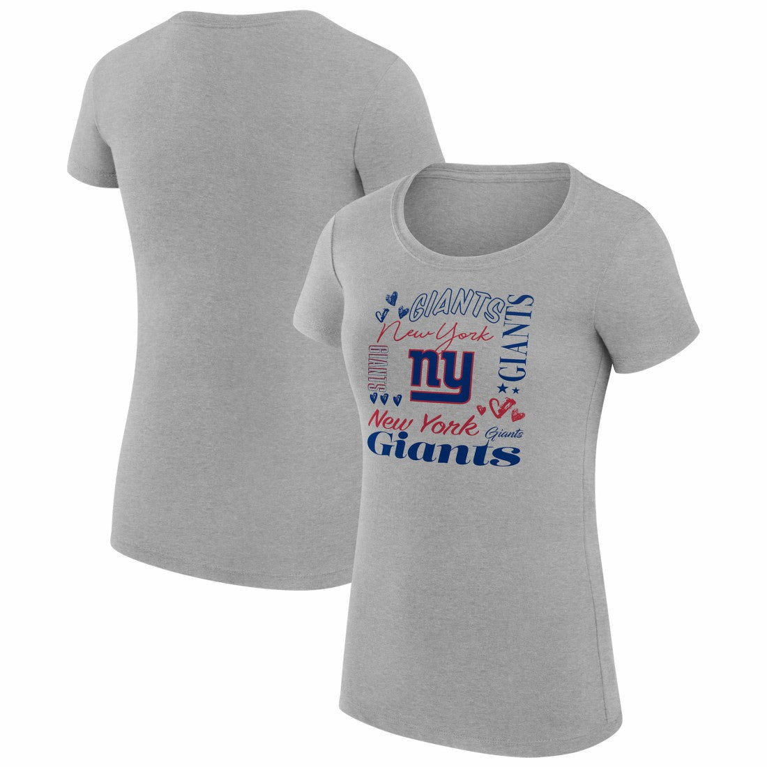 NFL New York Giants G-III 4Her by Carl Banks Women's Super-Slim Fit Lightweight Collage Team T-Shirt