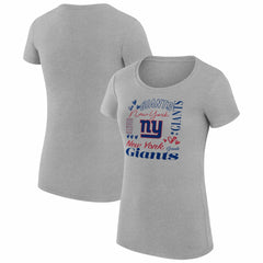NFL New York Giants G-III 4Her by Carl Banks Women's Super-Slim Fit Lightweight Collage Team T-Shirt