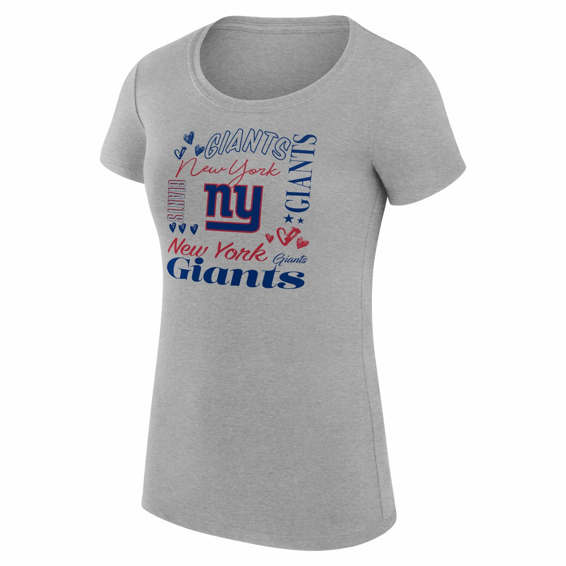 NFL New York Giants G-III 4Her by Carl Banks Women's Super-Slim Fit Lightweight Collage Team T-Shirt