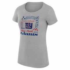 NFL New York Giants G-III 4Her by Carl Banks Women's Super-Slim Fit Lightweight Collage Team T-Shirt