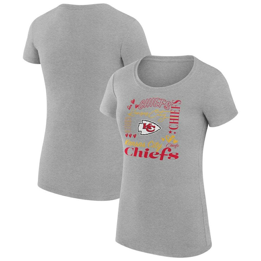 NFL Kansas City Chiefs G-III 4Her by Carl Banks Women's Super-Slim Fit Lightweight Collage Team T-Shirt