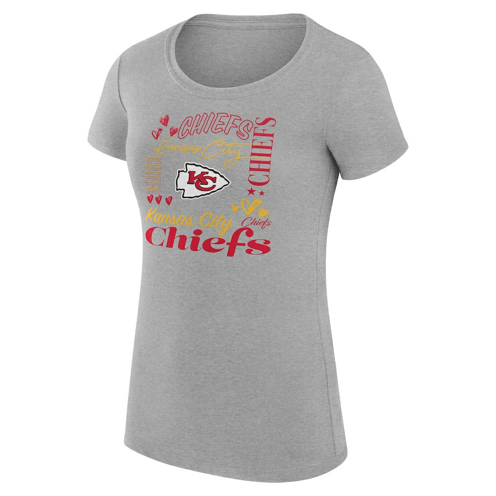 NFL Kansas City Chiefs G-III 4Her by Carl Banks Women's Super-Slim Fit Lightweight Collage Team T-Shirt
