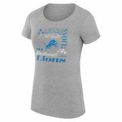 NFL Detroit Lions G-III 4Her by Carl Banks Women's Super-Slim Fit Lightweight Collage Team T-Shirt