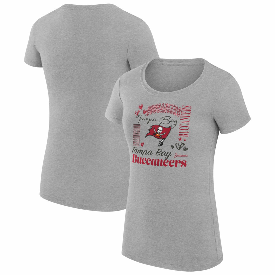 NFL Tampa Bay Buccaneers G-III 4Her by Carl Banks Women's Super-Slim Fit Lightweight Collage Team T-Shirt