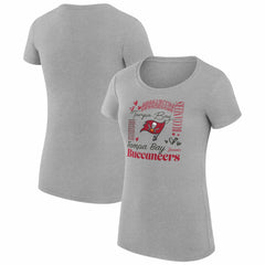 NFL Tampa Bay Buccaneers G-III 4Her by Carl Banks Women's Super-Slim Fit Lightweight Collage Team T-Shirt