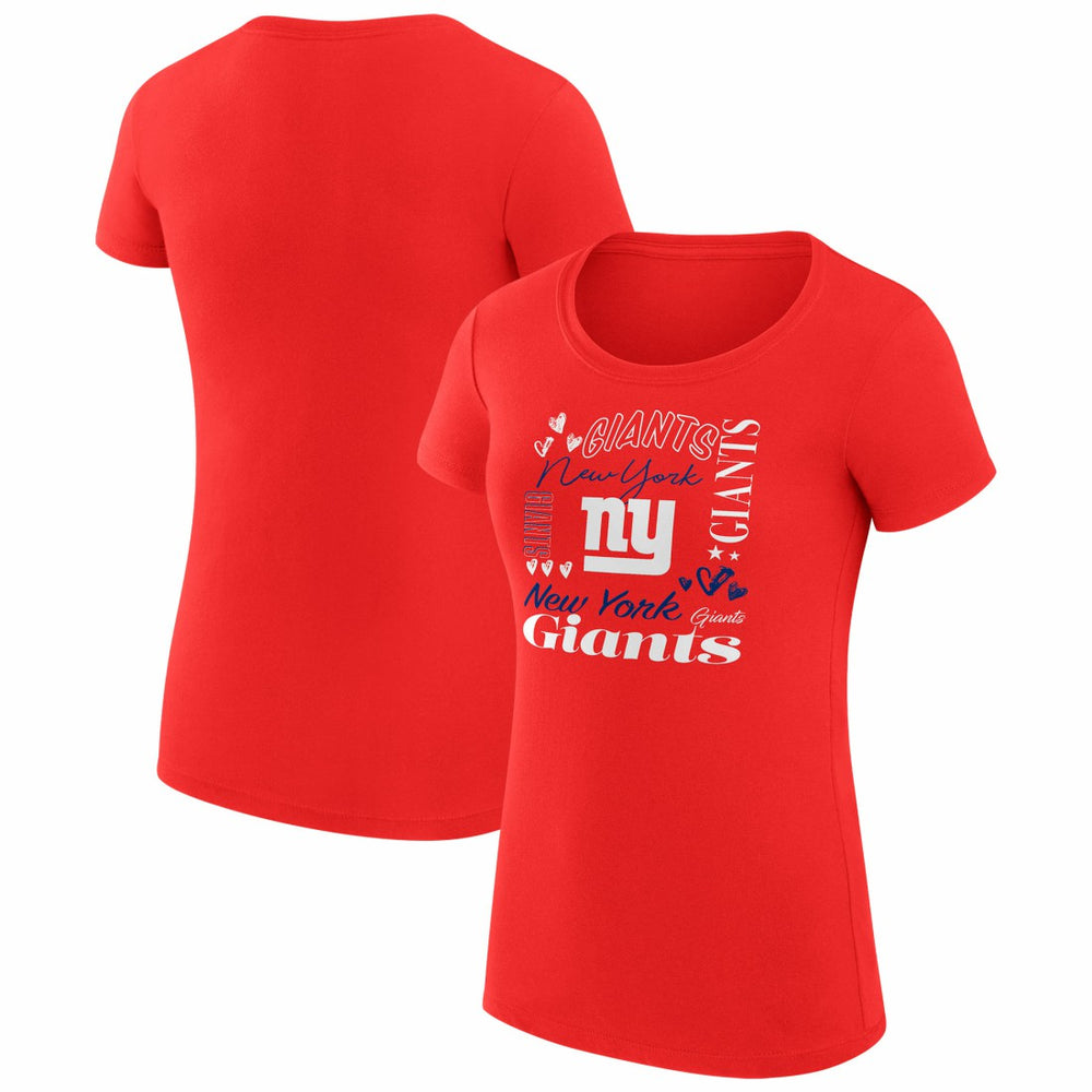 NFL New York Giants G-III 4Her by Carl Banks Women's Super-Slim Fit Lightweight Collage Team T-Shirt