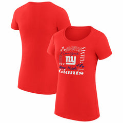 NFL New York Giants G-III 4Her by Carl Banks Women's Super-Slim Fit Lightweight Collage Team T-Shirt