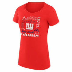 NFL New York Giants G-III 4Her by Carl Banks Women's Super-Slim Fit Lightweight Collage Team T-Shirt