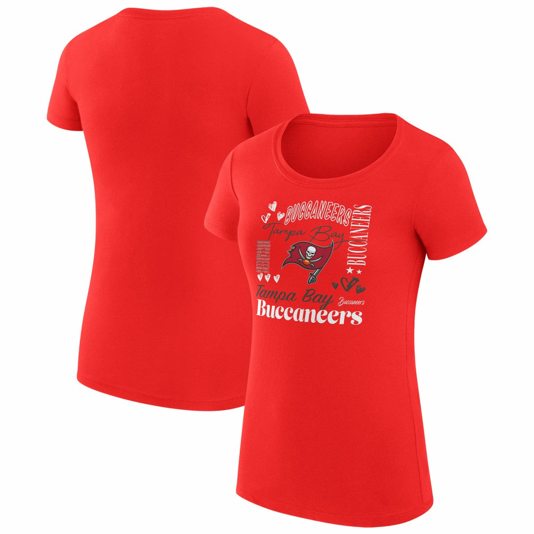 NFL Tampa Bay Buccaneers G-III 4Her by Carl Banks Women's Super-Slim Fit Lightweight Collage Team T-Shirt