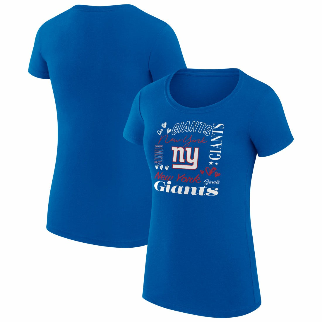 NFL New York Giants G-III 4Her by Carl Banks Women's Super-Slim Fit Lightweight Collage Team T-Shirt