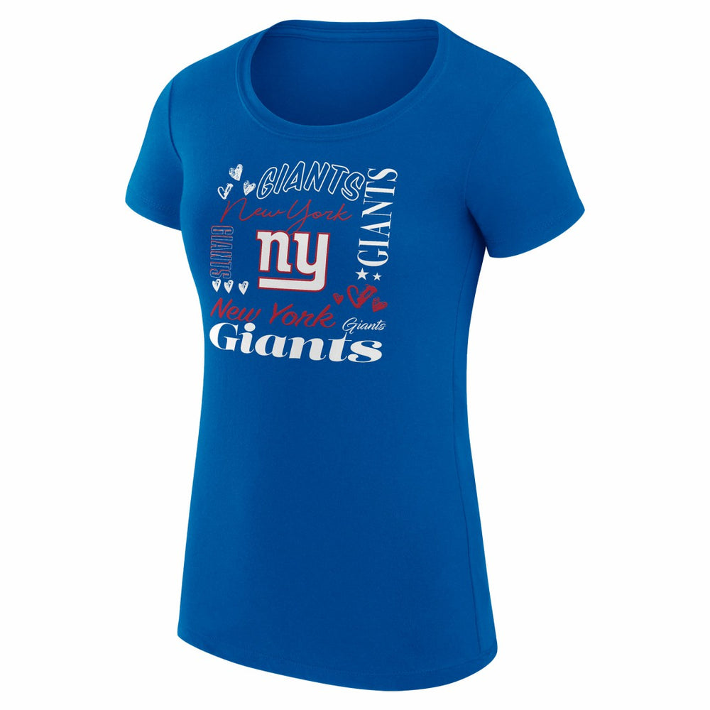 NFL New York Giants G-III 4Her by Carl Banks Women's Super-Slim Fit Lightweight Collage Team T-Shirt