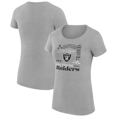 NFL Las Vegas Raiders G-III 4Her by Carl Banks Women's Super-Slim Fit Lightweight Collage Team T-Shirt