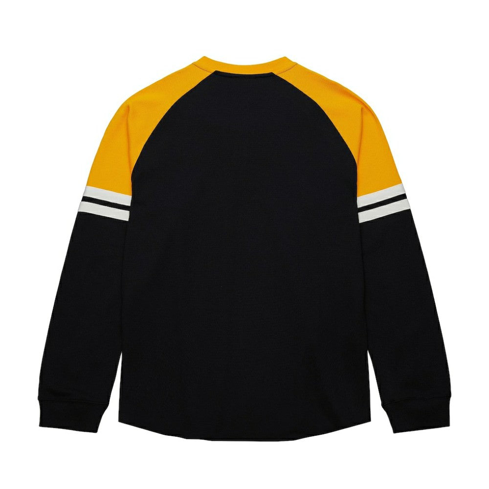 Boston Bruins Mitchell & Ness Thermal Henley Long Sleeve T-Shirt