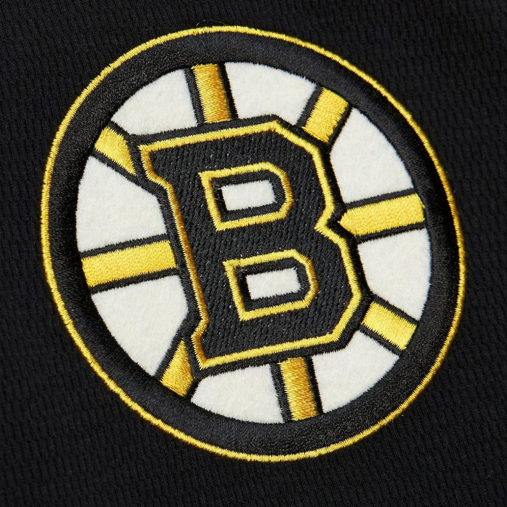 Boston Bruins Mitchell & Ness Thermal Henley Long Sleeve T-Shirt