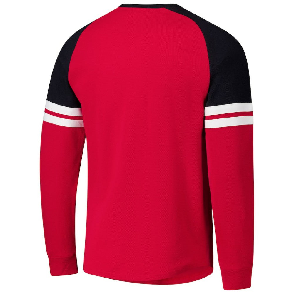Chicago Blackhawks Mitchell & Ness Thermal Henley Long Sleeve T-Shirt