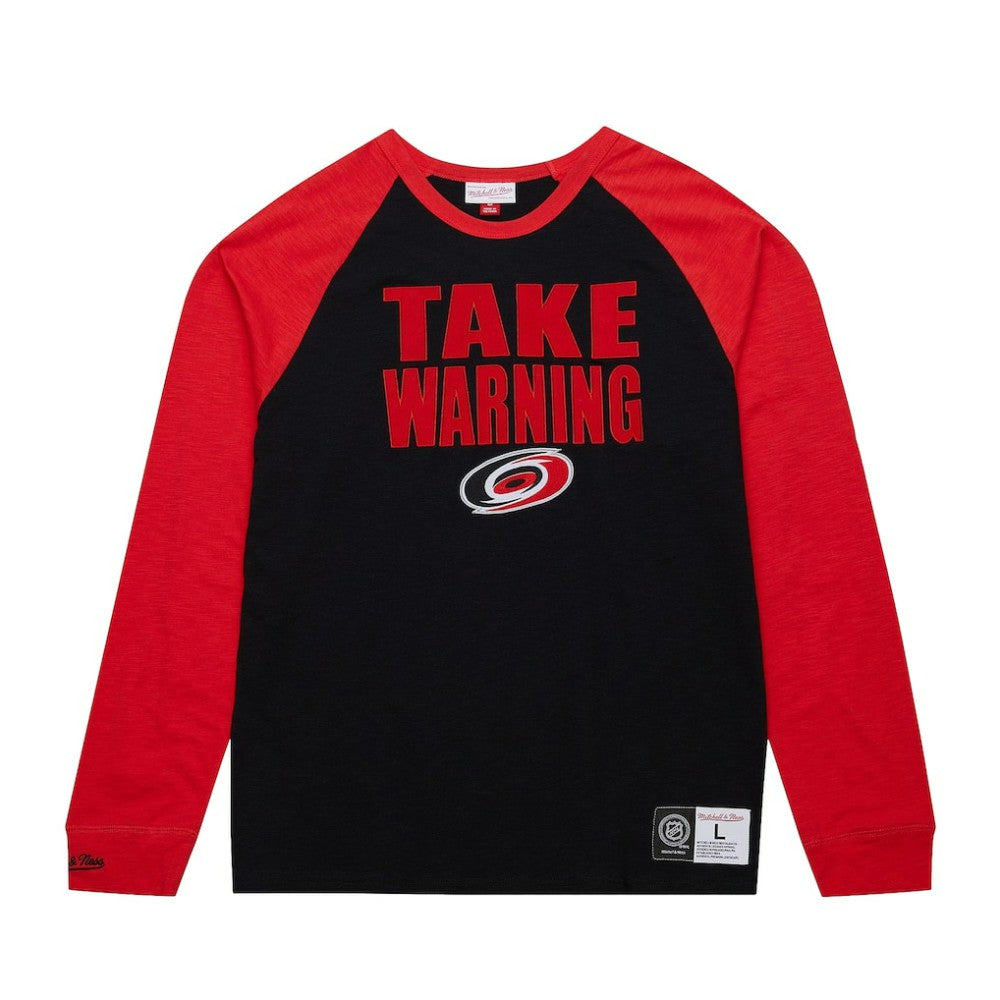Carolina Hurricanes Mitchell & Ness Legendary Slub Raglan Long Sleeve T-Shirt