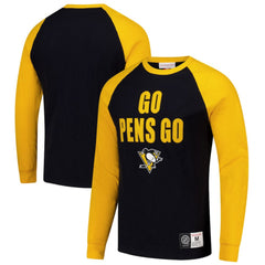 Pittsburgh Penguins Mitchell & Ness Legendary Slub Raglan Long Sleeve T-Shirt