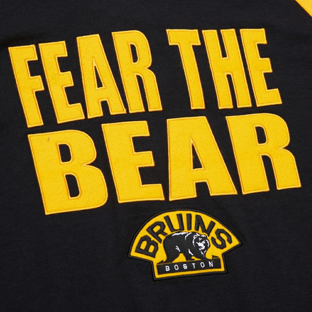 Boston Bruins Mitchell & Ness Legendary Slub Raglan Long Sleeve T-Shirt