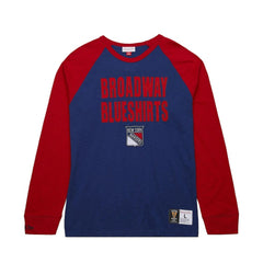 New York Rangers Mitchell & Ness Legendary Slub Raglan Long Sleeve T-Shirt
