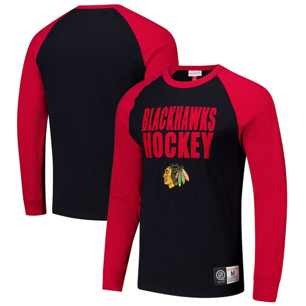 Chicago Blackhawks Mitchell & Ness Legendary Slub Raglan Long Sleeve T-Shirt