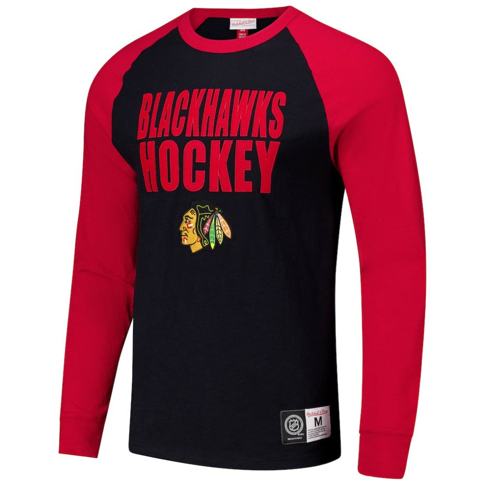 Chicago Blackhawks Mitchell & Ness Legendary Slub Raglan Long Sleeve T-Shirt