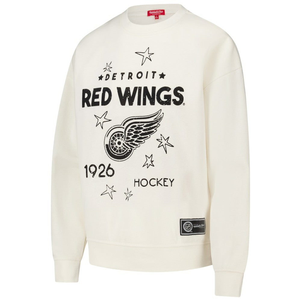 Detroit Red Wings Mitchell & Ness Women's Logo 3.0 Pullover Sweatshirt