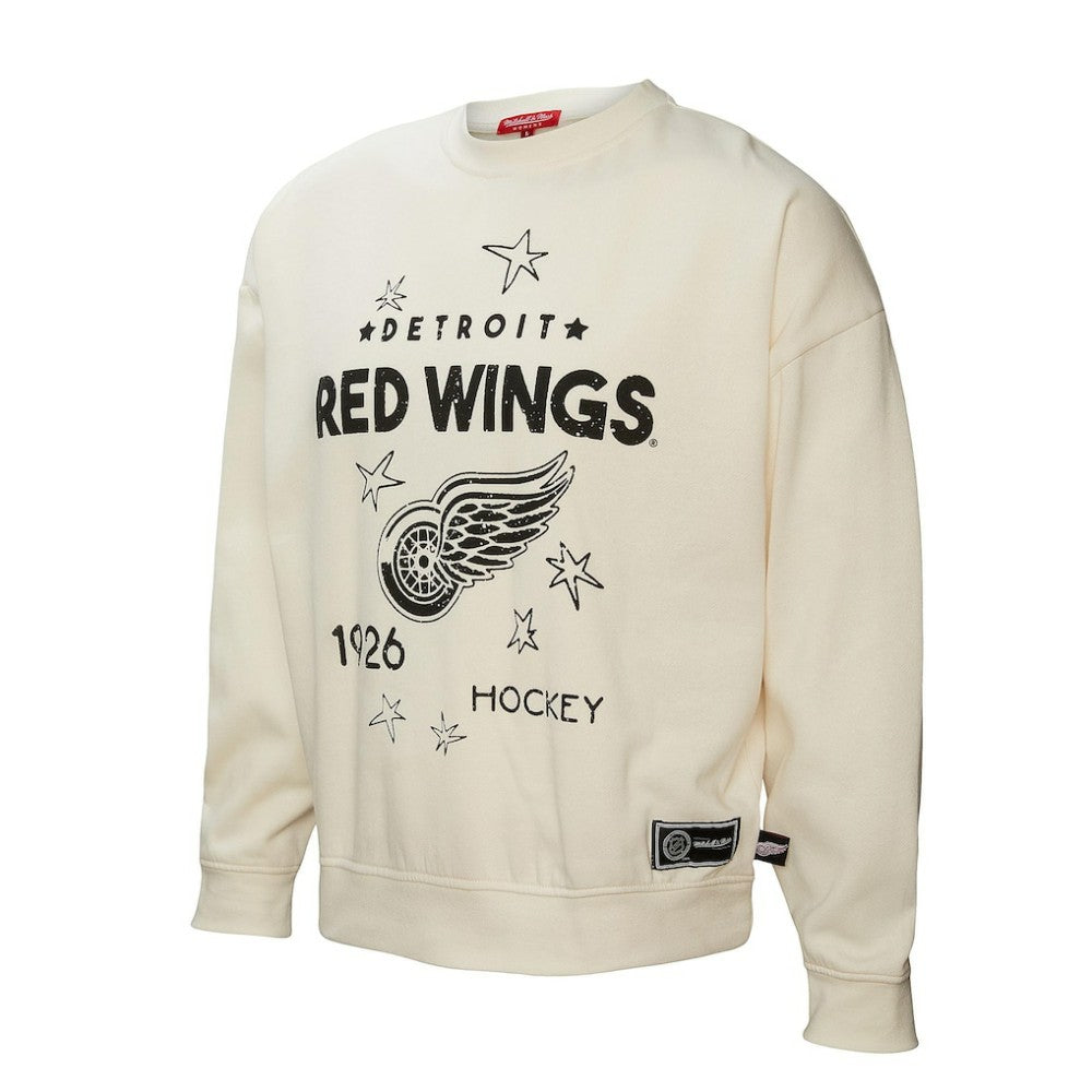Detroit Red Wings Mitchell & Ness Women's Logo 3.0 Pullover Sweatshirt