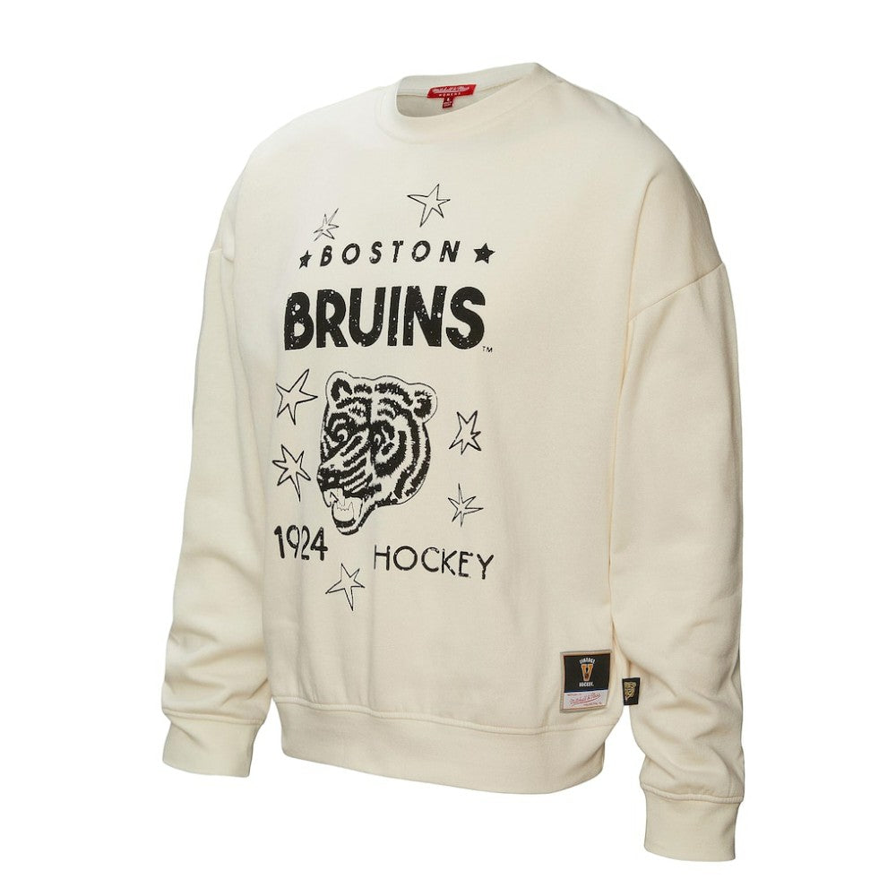 Boston Bruins Mitchell & Ness Women's Logo 3.0 Pullover Sweatshirt