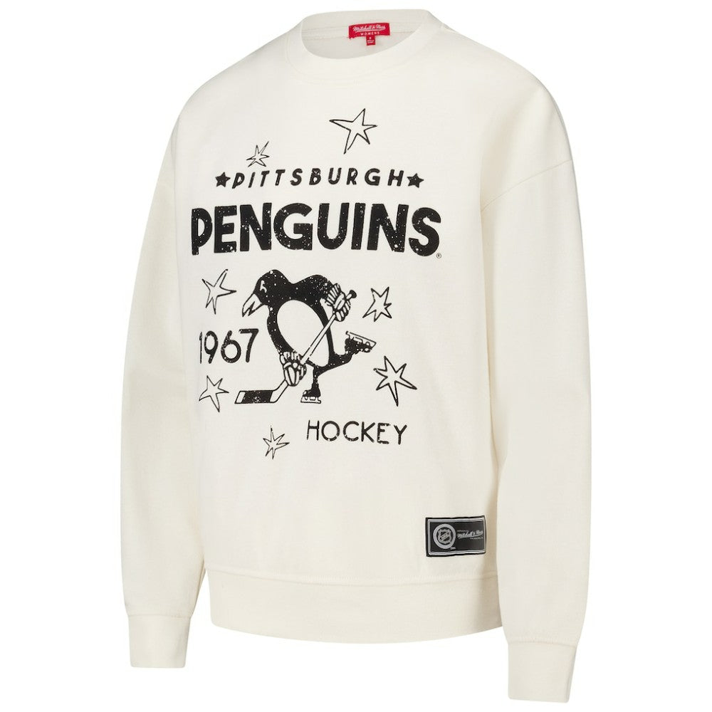 Pittsburgh Penguins Mitchell & Ness Women's Logo 3.0 Pullover Sweatshirt