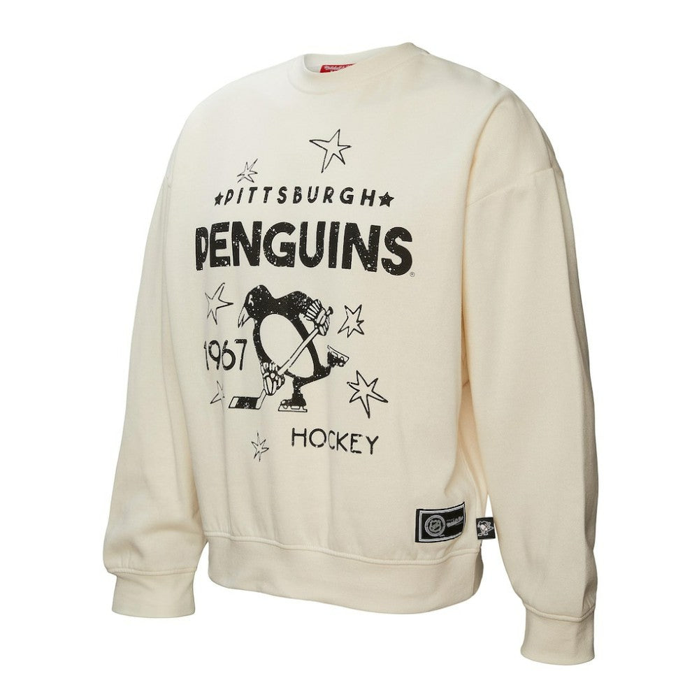 Pittsburgh Penguins Mitchell & Ness Women's Logo 3.0 Pullover Sweatshirt